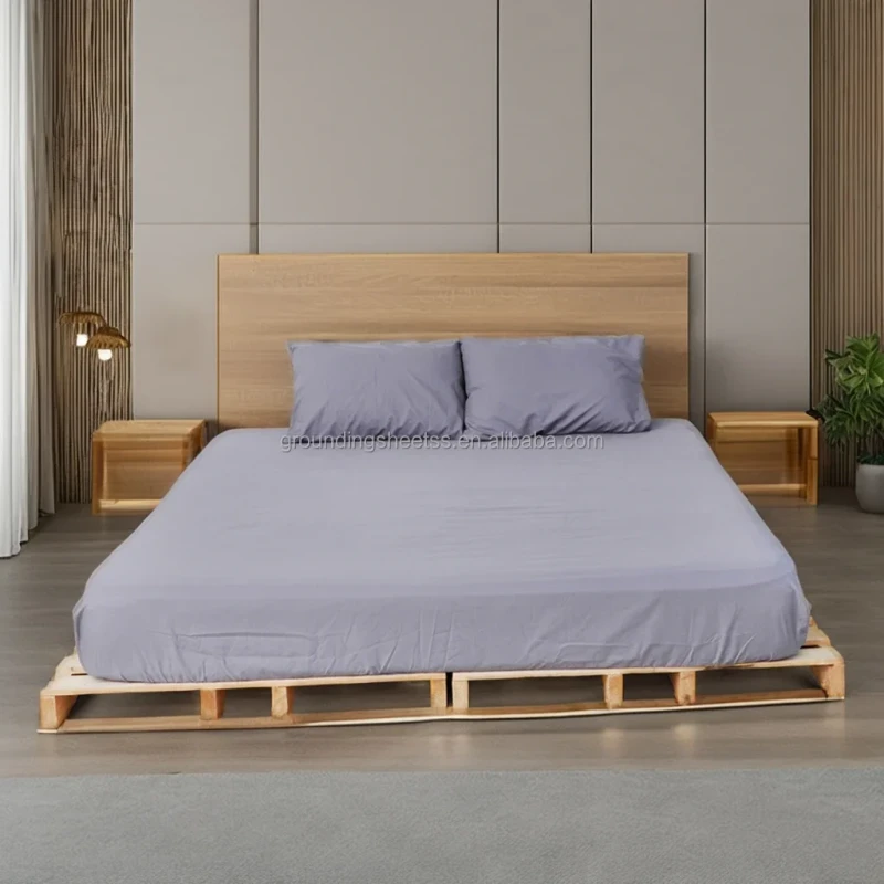 King-Size-Silver-Fiber-EMF-Shielding-Grounding-Fitted-Sheet-with-Organic-Cotton-400tc-All-Season