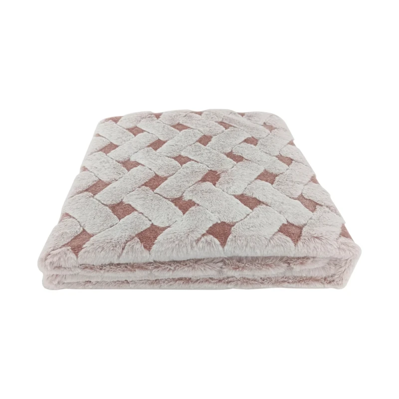 Knit-Rectangle-Blanket-All-Season-Throw-Bed-Kids-Blanket-Soft-Double-Layers-Imitation-Fur-Blanket