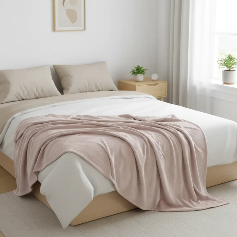 Knitted-Custom-Warm-Comfort-Fuzzy-Chunky-Bed-Room-Flannel-Fleece-Blanket-Double-Bed-Soft