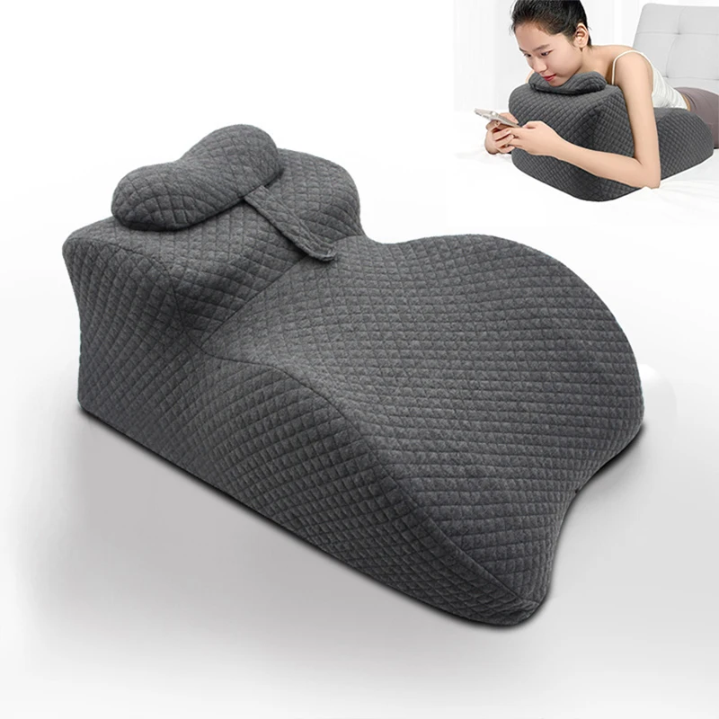 Knitted-Memory-Foam-Back-Pillow-for-Sleeping-Bed-Head-Support-for-Prone-Position-Reading-Mobile-Phone-Use