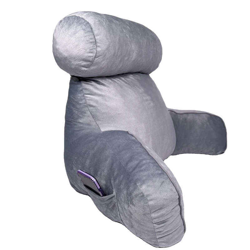 Knitted-Reading-Pillow-with-Shredded-Memory-Foam-Back-Lumber-Support-Pressure-Relief-Cushion
