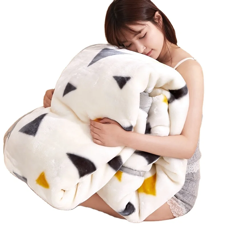 Korean-Eco-friendly-100-Polyester-3D-Printed-Linen-Bed-Blankets-Fleece-Flower-Plant-Festival-Nonwoven-Technique-Raschel