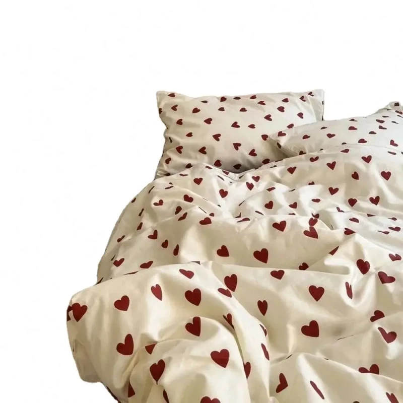 Korean-Style-Bedding-Set-Boys-Girls-Twin-Queen-Size-Cover-Flat-Sheet-Pillowcase-Bed-Linens-Kids-Adult-Fashion-Home-Textile