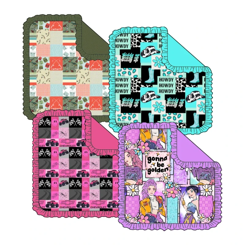 Kpop-Ruffle-Customize-Bamboo-Fabric-Kids-Girls-Blankets-Western-Printed-Custom-Size-Soft-Toddler-Girls-Ruffle-Blankets