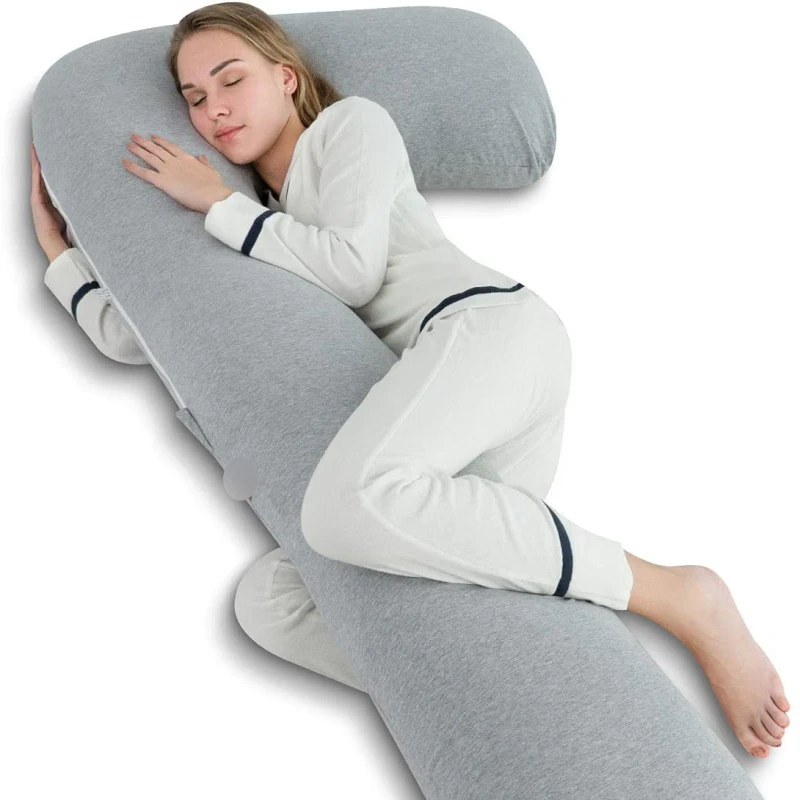 L-shaped-Full-Body-Pillow-65-X-31-X-8-Inches-Suitable-for-Pregnant-Women-and-Side-Sleeping-Pillow