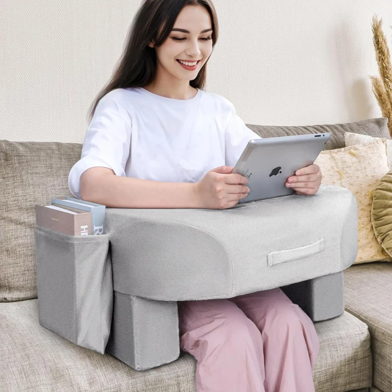 Lap-Desk-Pillow-Arm-Rest-U-Shape-Removable-Washable-Gaming-Pillow-for-Bed-Laptop-Desk-for-Couch-Comfortable-Reading-Working