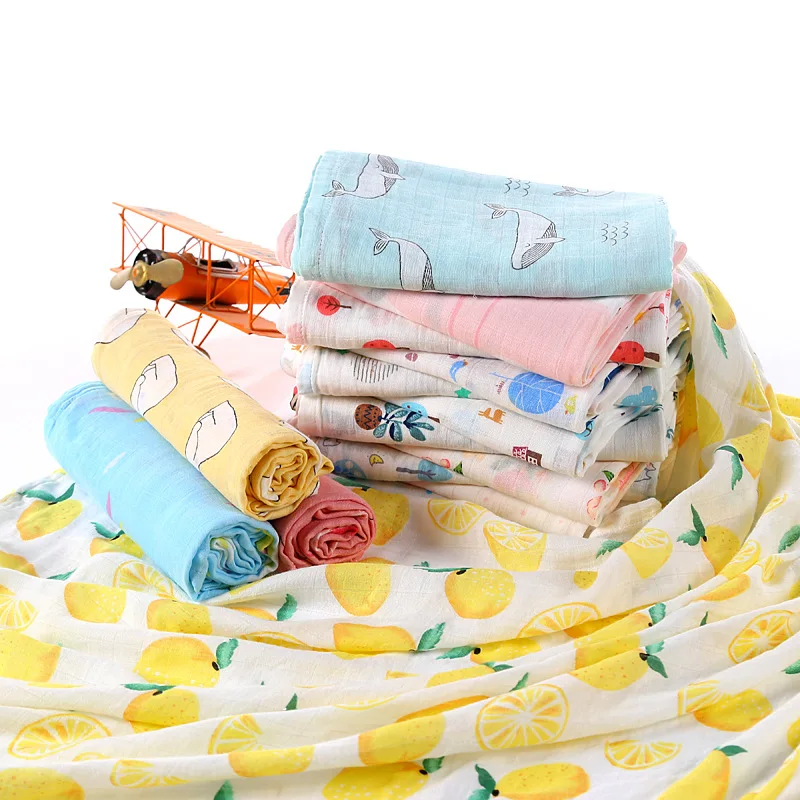 Large-Premium-Organic-Cotton-Baby-Wrap-Rainbow-Knitted-Swaddle-Receiving-Blanket-for-Newborn-Kids-Bedding