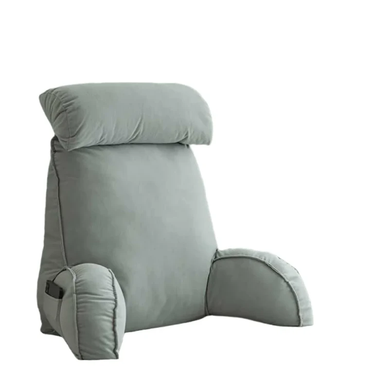 Large-Triangle-Knitted-Polyester-Cotton-Cushion-Headboard-Reading-Pillow-Memory-Foam-Backrest-Support-Massage-Hotel-Bed-Rest
