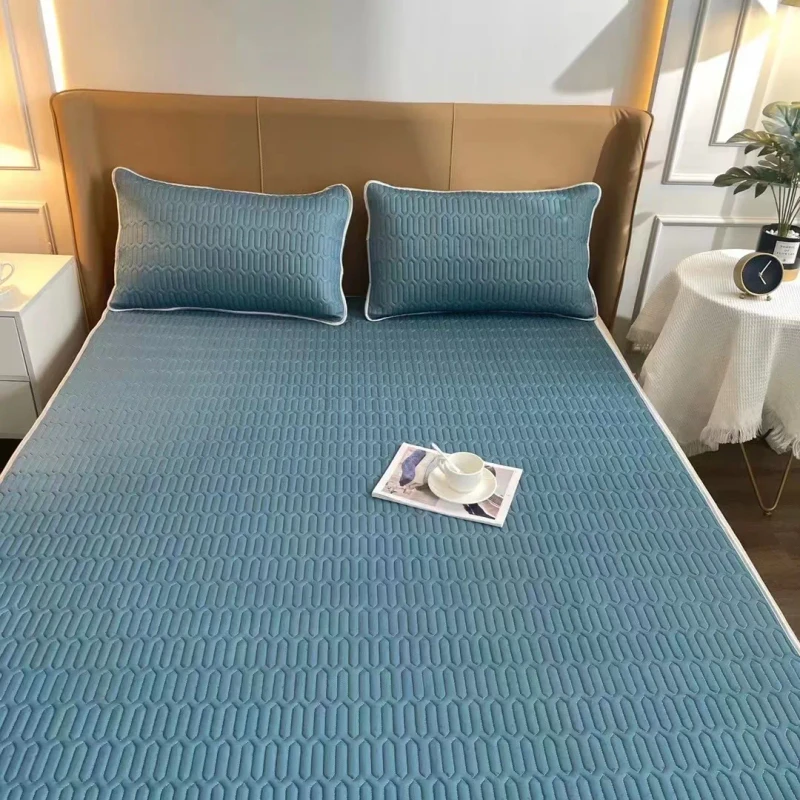 Latex-Mattress-Protector-Bed-Fitted-Sheet-With-Pillow-Cover-3pcs