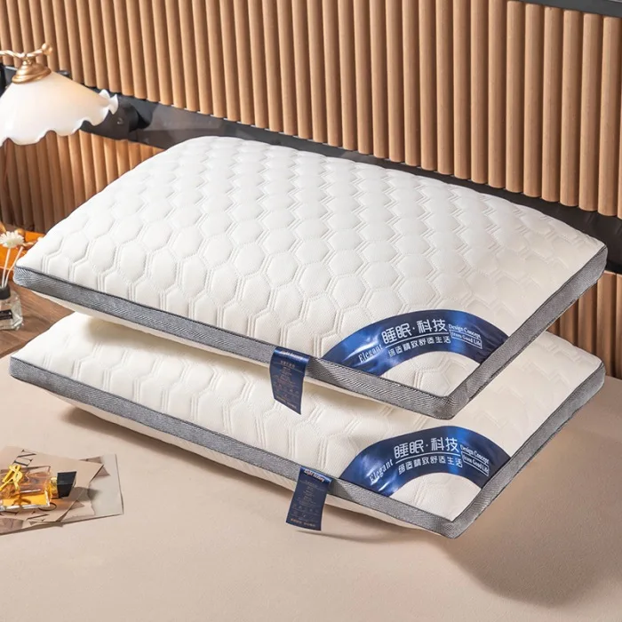 Latex-Pillow-Pair-Household-Natural-Rubber-Single-Dormitory-Student-Cervical-Pillow-Core