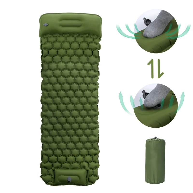 Lightweight-Foldable-Waterproof-Camping-Mattress-with-Built-in-Foot-Pump-and-Pillow-Leakproof-Hiking-Air-Inflation