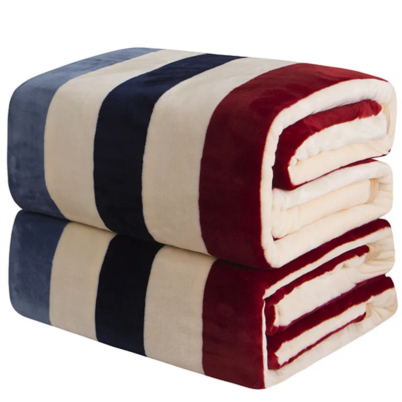 Lightweight-Microfiber-Striped-Throw-Blanket-Soft-Flannel-Fleece-Stripe-Decorative-Throw-Warm-Cozy