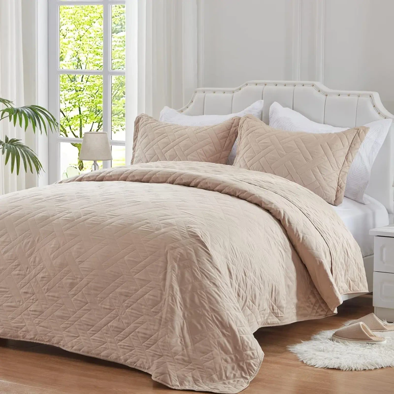 Lightweight-Reversible-Diamond-Pattern-Quilt-Set-3-Piece-Modern-Bed-Cover-Bedspreads-Microfiber-Bedding-Soft-Quilted-Comforter