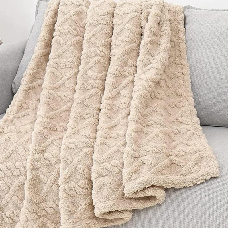 Lightweight-and-Warm-100-Polyester-Raschel-Throw-Blanket-Jacquard-Fleece-Sherpa-Wool-Blankets-Queen-Size-for-Bed