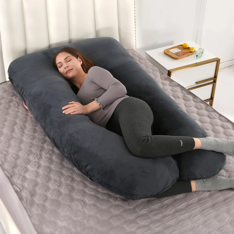 Low-MOQ-70x130cm-Adjustable-Lockable-Cover-Design-Multi-Use-Full-Body-Support-Pregnancy-Pillow-for-Sleeping-and-Nursing