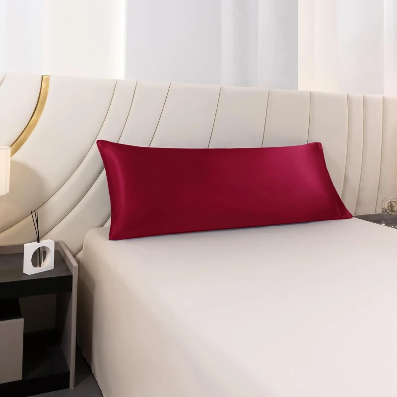 Luxurious-100-Polyester-Knitted-Satin-Anti-Aging-Hotel-Use-20x54-Inch-Home-Bedding-Pillowcases-with-Envelope-Closure