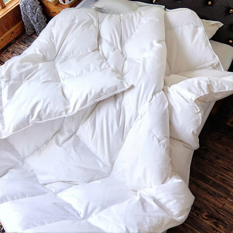 Luxurious-Goose-Feather-Comforter-King-Size-White-Goose-Feather-Duvet-Insert-Four-Seasons-Hypoallergenic