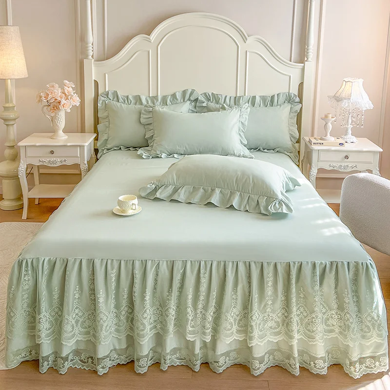 Luxurious-Soft-and-Breathable-Lace-Bed-Skirt-Pure-Colour-Bedding-Set-Dreamy-Ruffle-Bed-Skirt