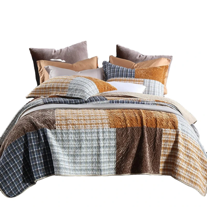 Luxurious-Super-Soft-Patchwork-Quilts-Bedding-Set