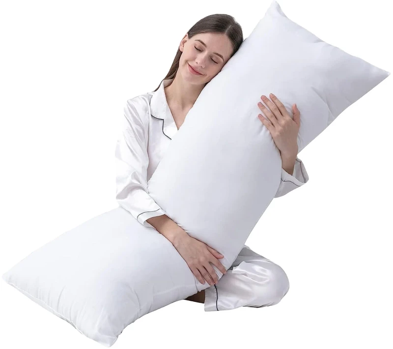 Luxury-100-Cotton-King-Size-Large-White-Inner-Long-Body-Goose-Down-Pillow-Insert-Down-Feather-Pillow-Insert