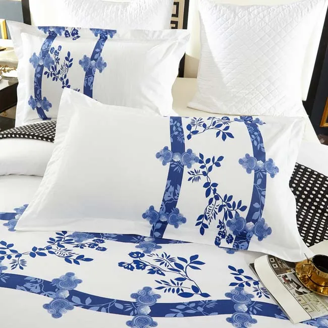 Luxury-100-Cotton-Pillowcase-Comforter-Set-300TC-White-Sheets-Simple-Hotel-for-Home-Use-Plain-Woven