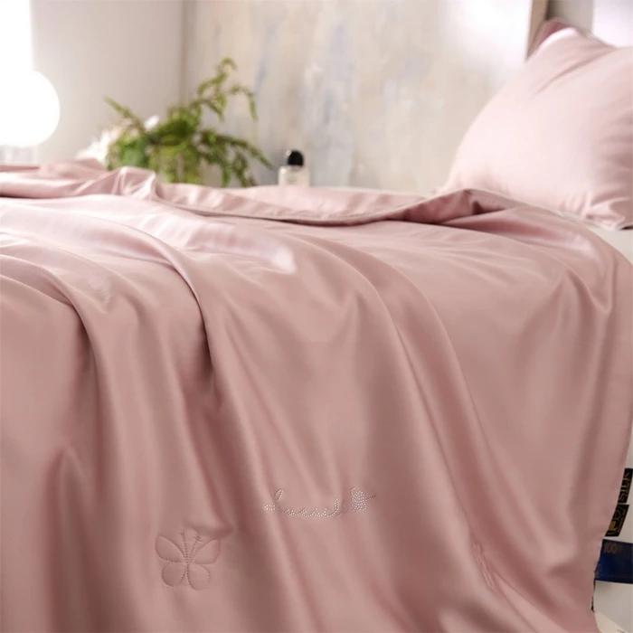 Luxury-100-Lyocell-Eco-Friendly-Cooling-Quilt-Double-Size-Breathable-Washable-Filled-with-Tussah-Silk-All-Season-Hotel-Home-Use