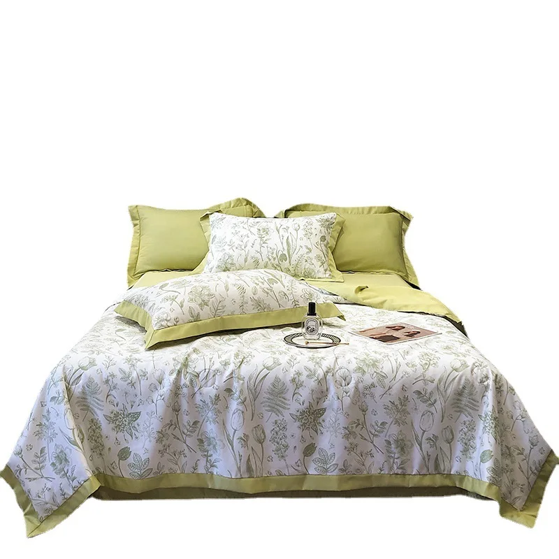 Luxury-100-Tencel-Bedding-Sets-Customized-Size-Cooling-Summer-Blanket-Print-Designs-300TC-Satin