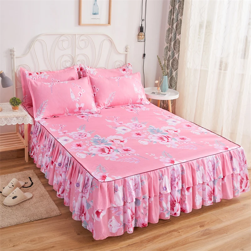 Luxury-3-Pieces-Bed-Skirt-Set-King-Queen-Size-Bedding-Set-in-Stock-Low-MOQ-Bedroom-Bedskirt-Set