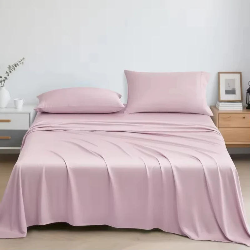 Luxury-4-Piece-Bamboo-Bedding-Set-Includes-1-Flat-Sheet-1-Fitted-Sheet-2-Pillowcases-Sale-on-Home-Use-Bedding-Set