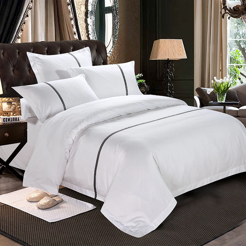 Luxury-5-Star-Hotel-Bedding-Set-100-Cotton-T250-Custom-Logo-White-Flat-Bed-Sheets-Pillowcase-Duvet-Cover-Custom-Logo-4pcs-Solid