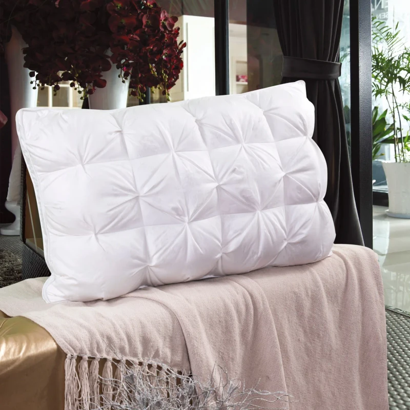 Luxury-5-Star-Hotel-Pillow-1.2kg-White-200TC-Solid-Healthy-Sleep-Neck-Support-Down-Proof-Cotton-Bedding-Pillow