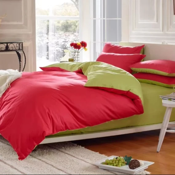 Luxury-Comfortable-Modern-Soft-and-Brushed-Microfiber-Fabric-Duvet-Cover-Set-Quilt-Cover-Set-Burgundy-and-Green-Color