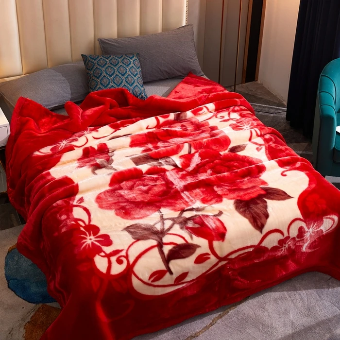 Luxury-Comfortable-Super-Soft-Warm-King-Size-100-Polyester-Winter-Floral-Pattern-Customized-Designs-Raschel-Blanket
