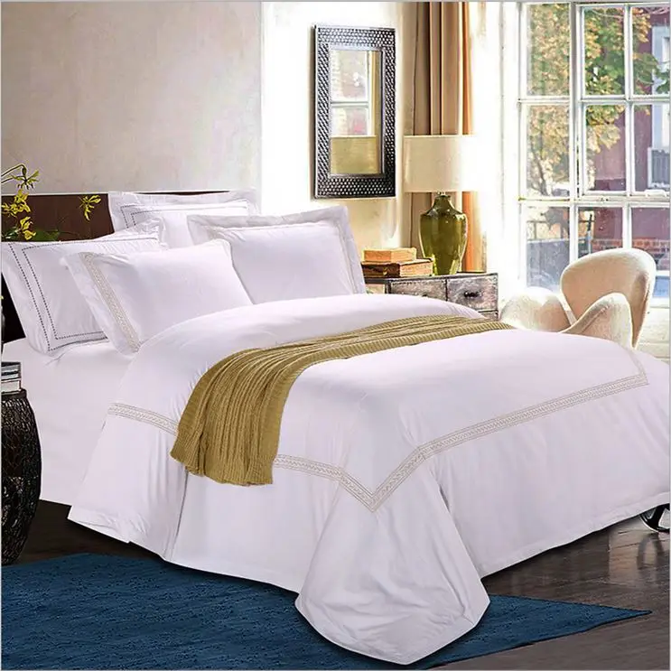 Luxury-Cotton-Hotel-Comforter-Set-Eco-Friendly-Soft-Hand-Feel-300TC-Modern-Bedding