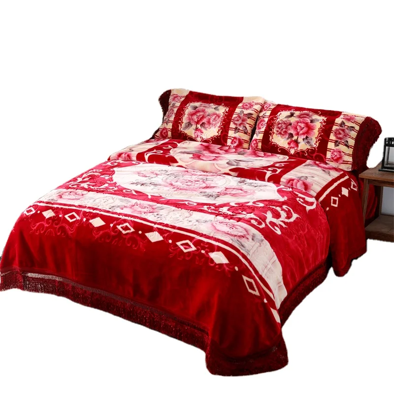 Luxury-Customized-Color-Queen-Size-Blanket-Raschel-Bed-Blanket