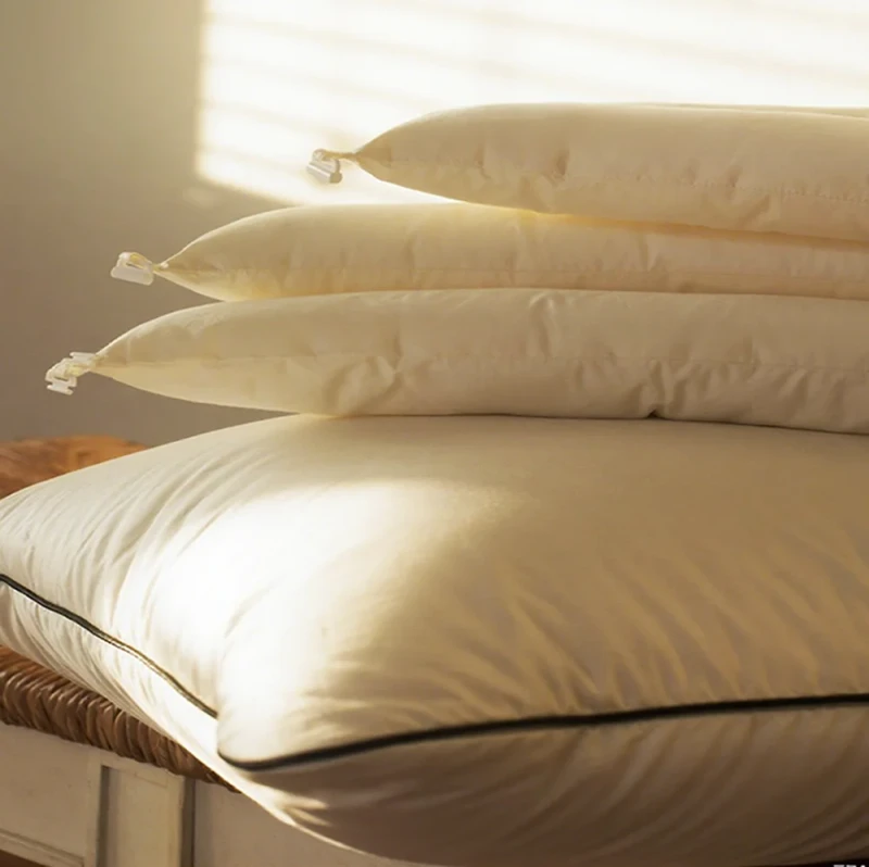 Luxury-Down-Bed-Pillows-Hypoallergenic-Cotton-Fabric-Hotel-Collection-Medium-Firm-Adjustable-3-Layers-Down-Pillow