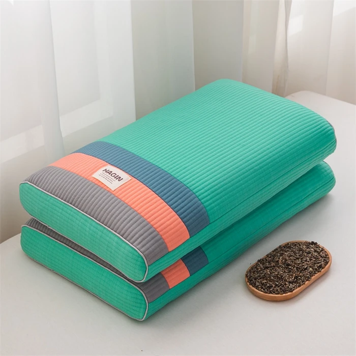 Luxury-Eco-Friendly-3D-Cool-Bean-Fabric-Neck-Pillow-Buckwheat-Hull-Filling-1.5-2Kg-Rectangle-Shape-Modern-Style-Machine-Wash-Bed