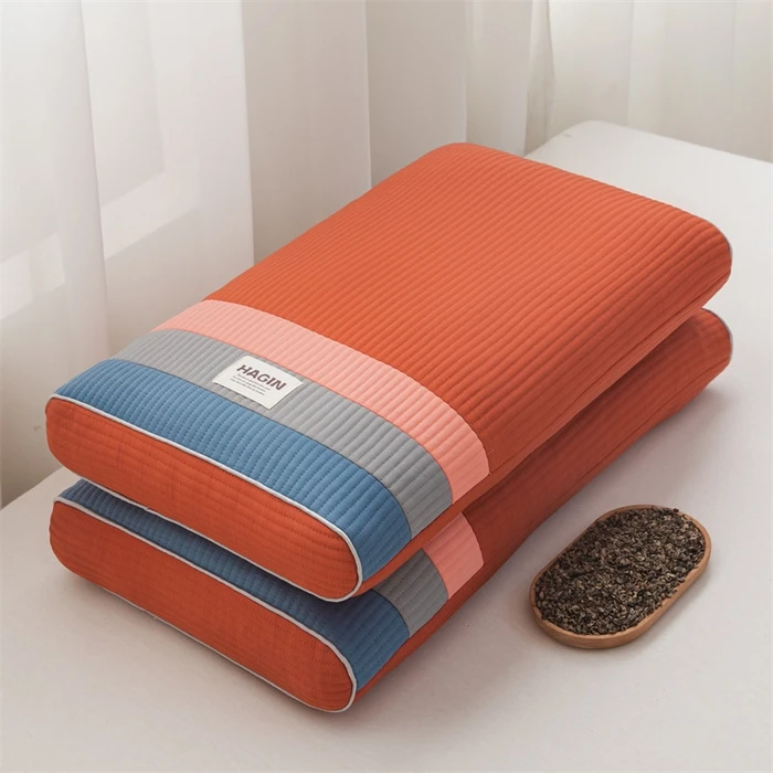 Luxury-Eco-Friendly-Plush-Neck-Pillow-with-3D-Cool-Bean-Fabric-and-Buckwheat-Hull-Filling-for-Bed-Use