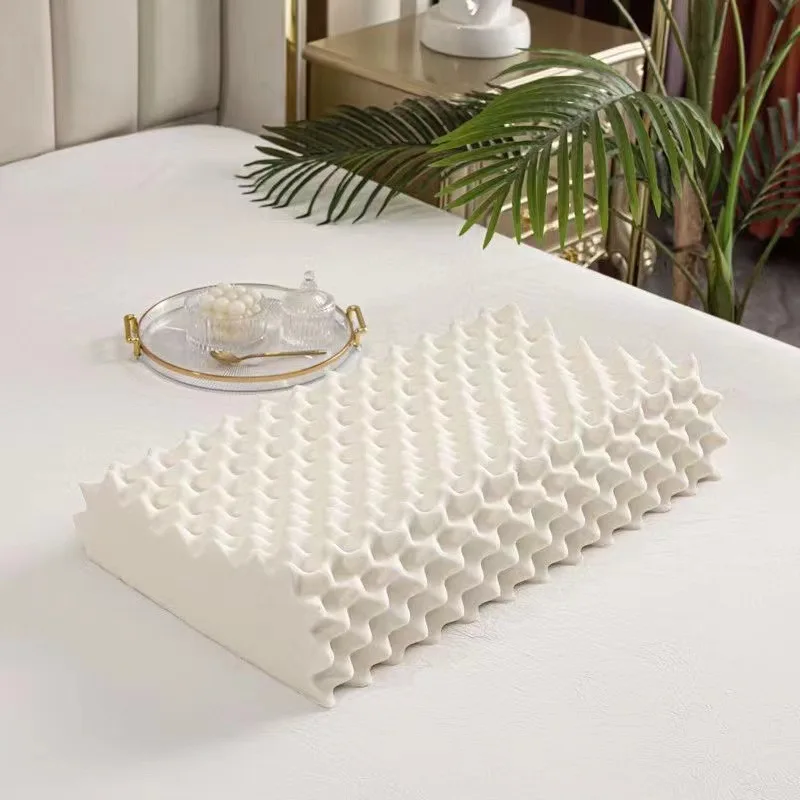 Luxury-Ergonomic-Pillow-Top-Natural-Latex-Hybrid-Custom-Rectangle-Foam-Pillow-for-Neck-Pain-Relief-35x60cm-Side-Back-Support