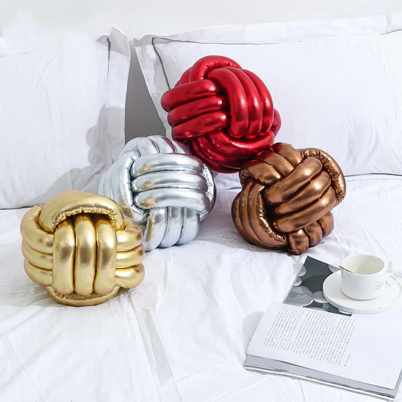 Luxury-Gold-Knot-Ball-Cushion-Solid-Sofa-Foil-Pillow-Chair-Back-Cushion-Throw-Pillow-Home-Decor-Diameter-Decorative-Pillow