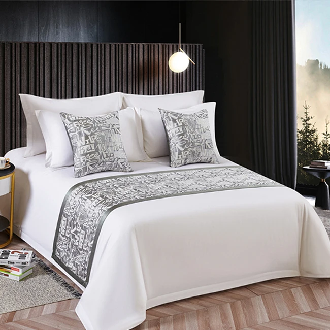 Luxury-Home-Decor-Bed-Sheets-Cushions-Runners-King-Queen-Full-Sizes-Geometric-Woven-Polyester-300tc-Europe-Style-All-Season