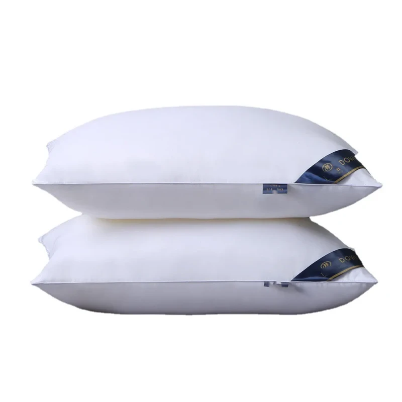 Luxury-Hotel-Bed-Pillow-with-Fluffy-Down-Alternative-Microfiber-Filling-Machine-Washable-Solid-Pattern-for-Neck-Support