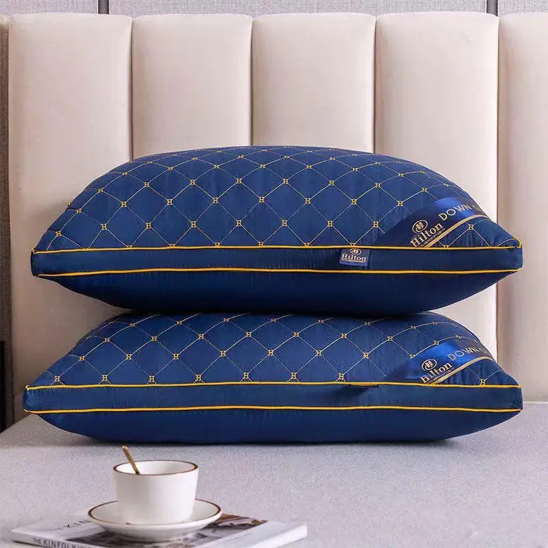 Luxury-Hotel-Bed-Pillows-High-Quality-Five-Star-Solid-Pattern-Neck-Pillows