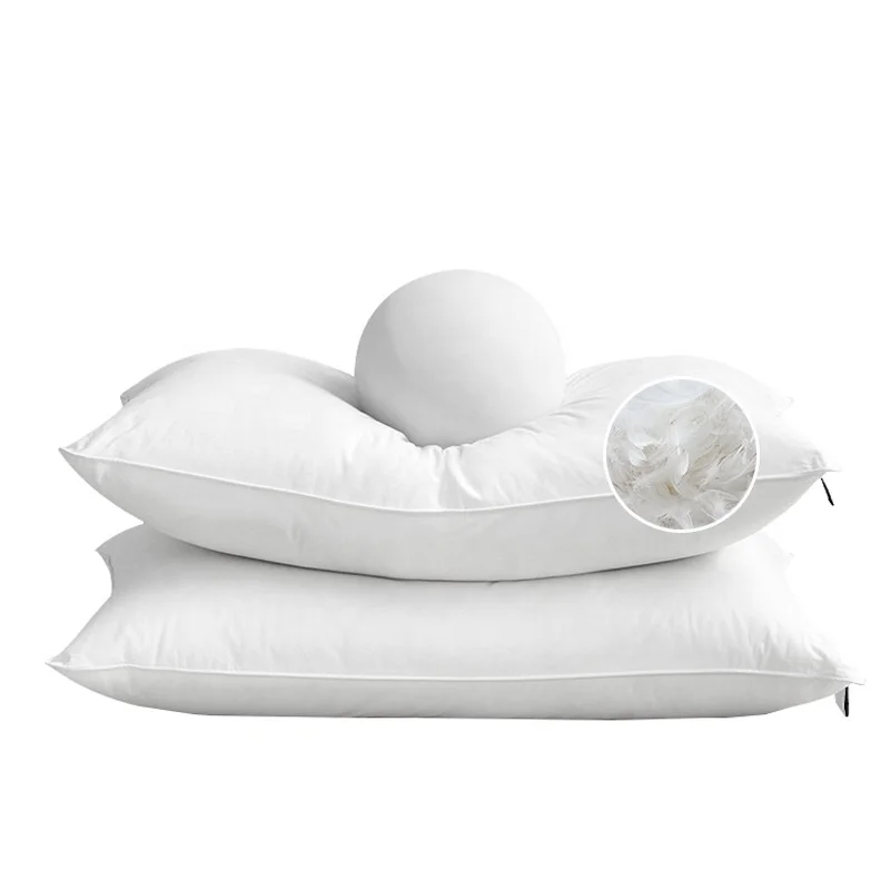 Luxury-Hotel-Collection-Goose-Down-and-Feather-Pillow-with-Solid-Pattern-100-Natural-Cotton-Cover-Eco-Friendly-Bed-Pillow