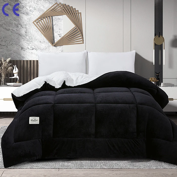 Luxury-Hotel-Home-Printed-Bedding-Four-Quilt-Polyester-Hypoallergenic-Modern-Style-Breathable-Winter-Bedroom-Set