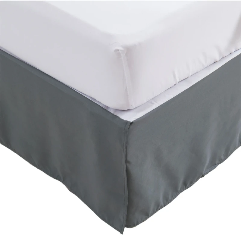 Luxury-Hotel-Pleated-Microfiber-Bed-Skirt-Wrap-Around-Elastic-Solid-Color-Dust-Ruffle-Valance-Cover