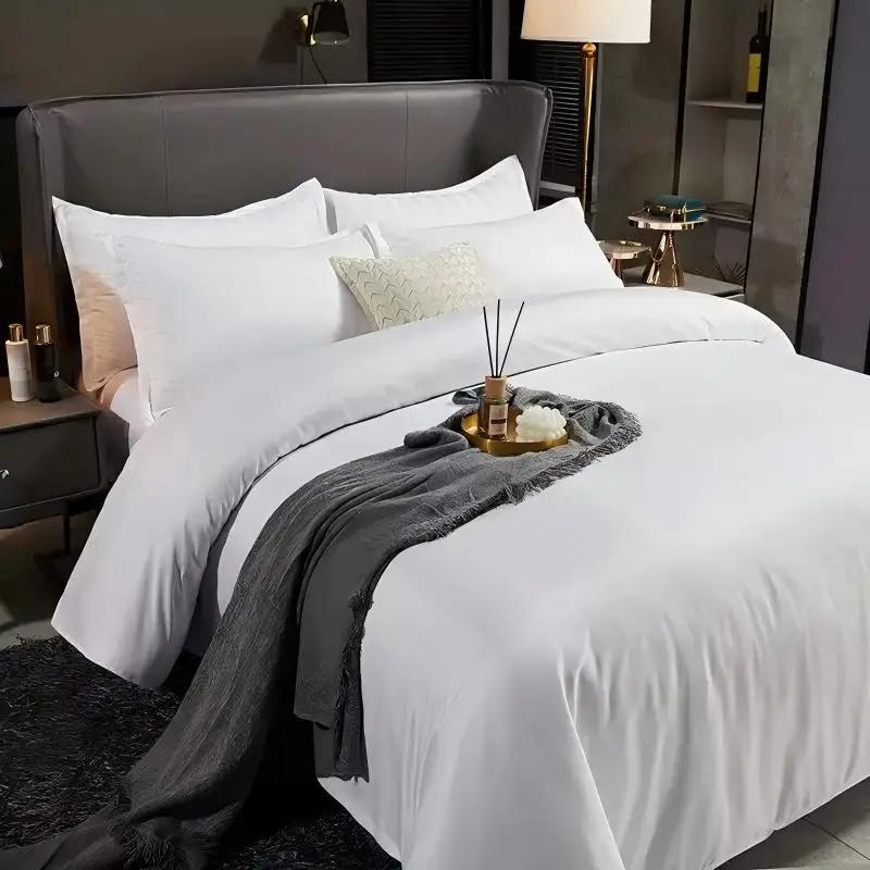Luxury-Hotel-Quality-4-Piece-Comforter-Set-White-100-Cotton-300TC-Modern-Duvet-Cover-Pillowcases-Flat-Sheet-Fitted-Sheet