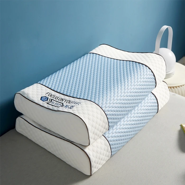 Luxury-Ice-Modern-Neck-Cooling-Natural-Latex-Pillow-with-Wave-Design-Jiangsu-Made