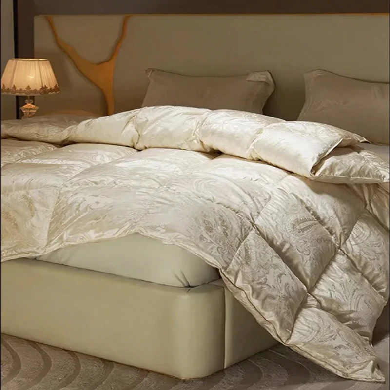 Luxury-Jacquard-Down-Duvet-Insert-Cotton-White-Ultra-Soft-Fluffy-Hotel-All-Season-Breathable-Premium-Down-Comforter