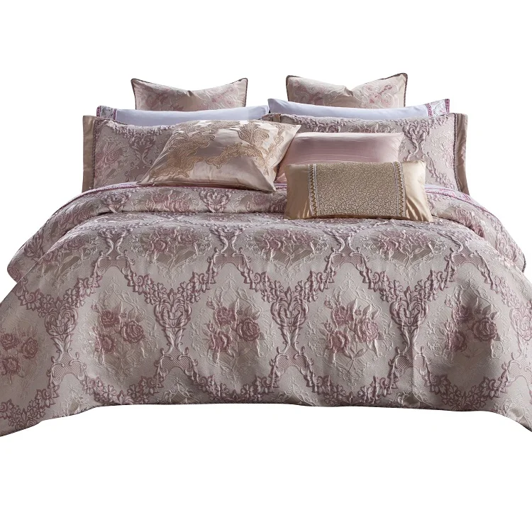 Luxury-Jacquard-Home-Queen-Size-Warm-Polyester-Bedding-Comforter-Set